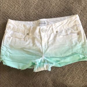 Slightly used ombré denim shorts